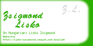 zsigmond lisko business card